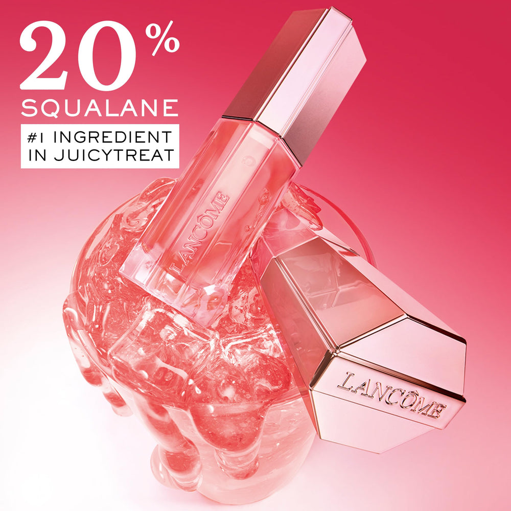 Lancôme Lip Idôle JuicyTreat bold-shine paired with Lip Shaper for customizable looks.