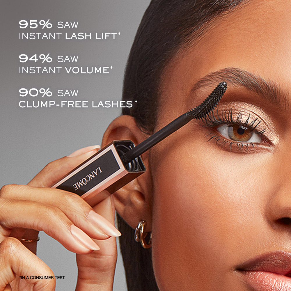 Sleek Lancôme packaging displayed on a black background.