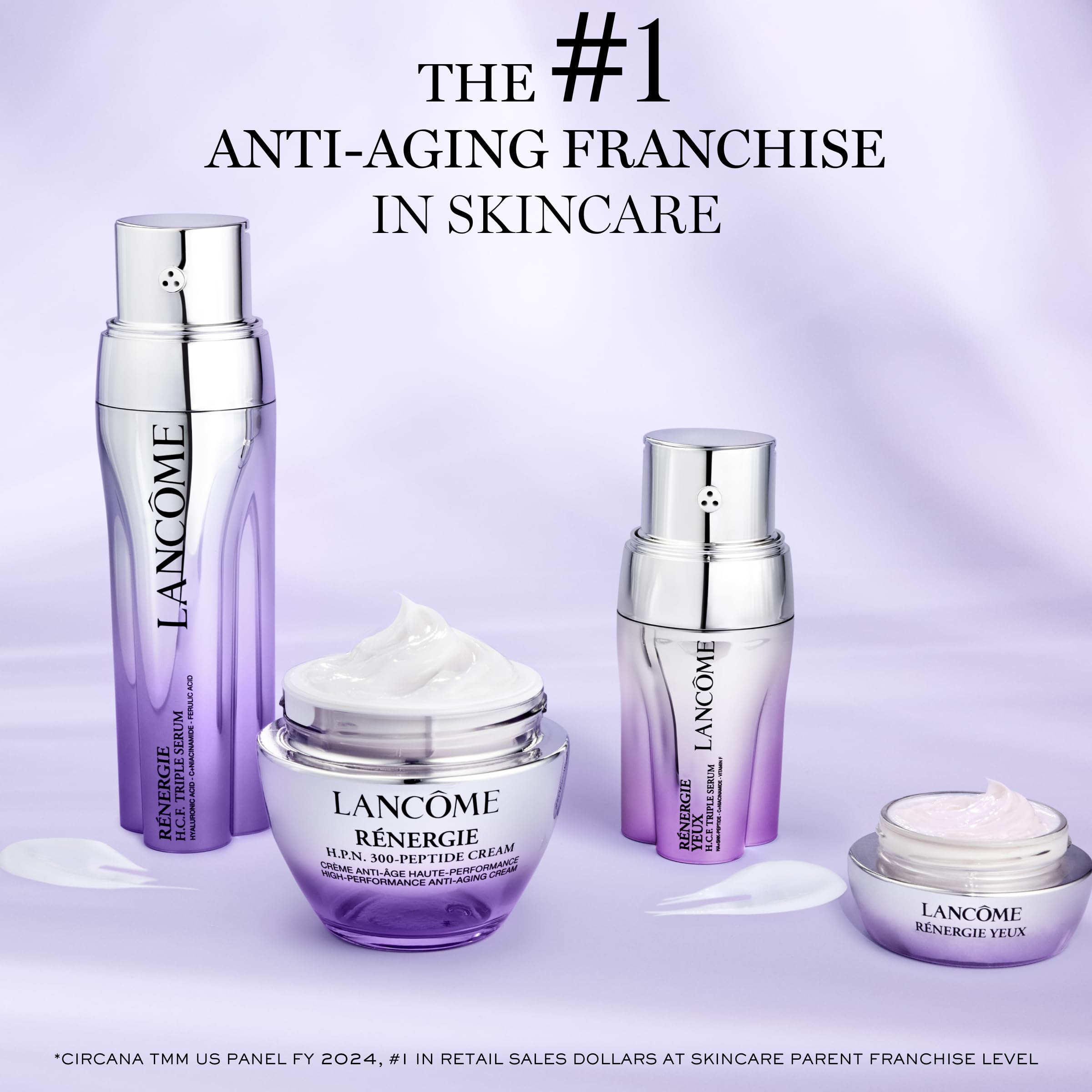 Sustainable packaging: refillable Lancôme Rénergie H.P.N. 300-Peptide jar.