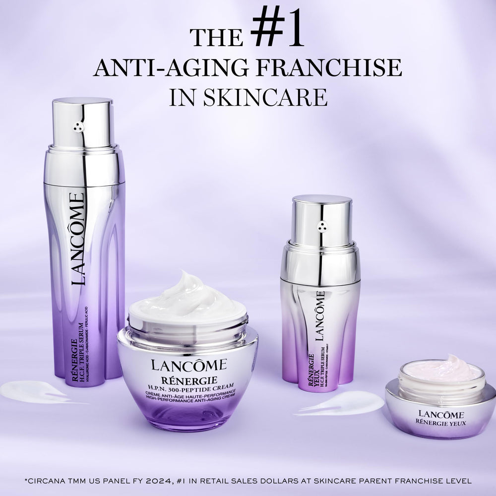 Sustainable packaging: refillable Lancôme Rénergie H.P.N. 300-Peptide jar.
