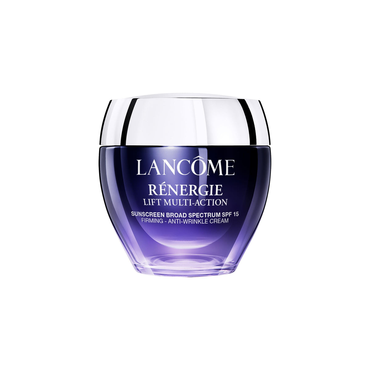 Lancôme Rénergie Lift Multi-Action cream jar with silky texture for daily hydration.