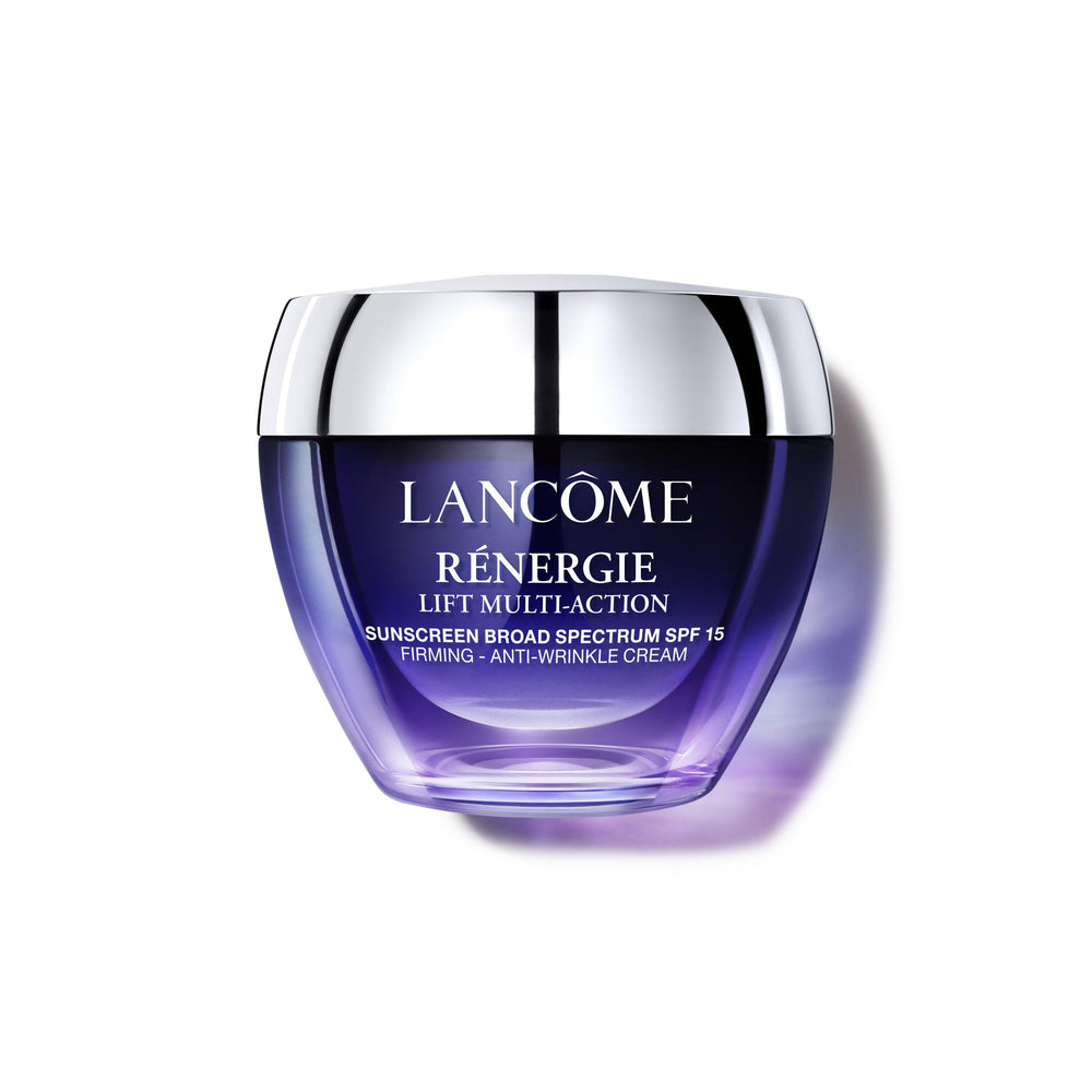 Lancôme Rénergie Lift Multi-Action SPF15 cream bottle for daily anti-aging care.