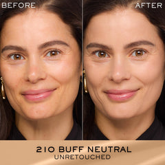 Lancôme Renergie Lift Foundation application close-up demonstrates smooth blending for even tone.