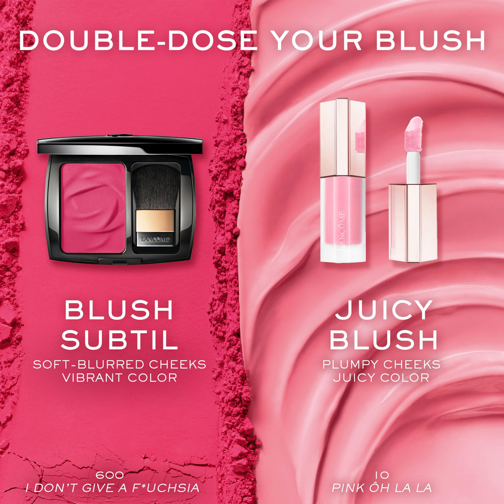 Lancome Skin Idole Juicy Liquid Blush shade 80 on fingertip.
