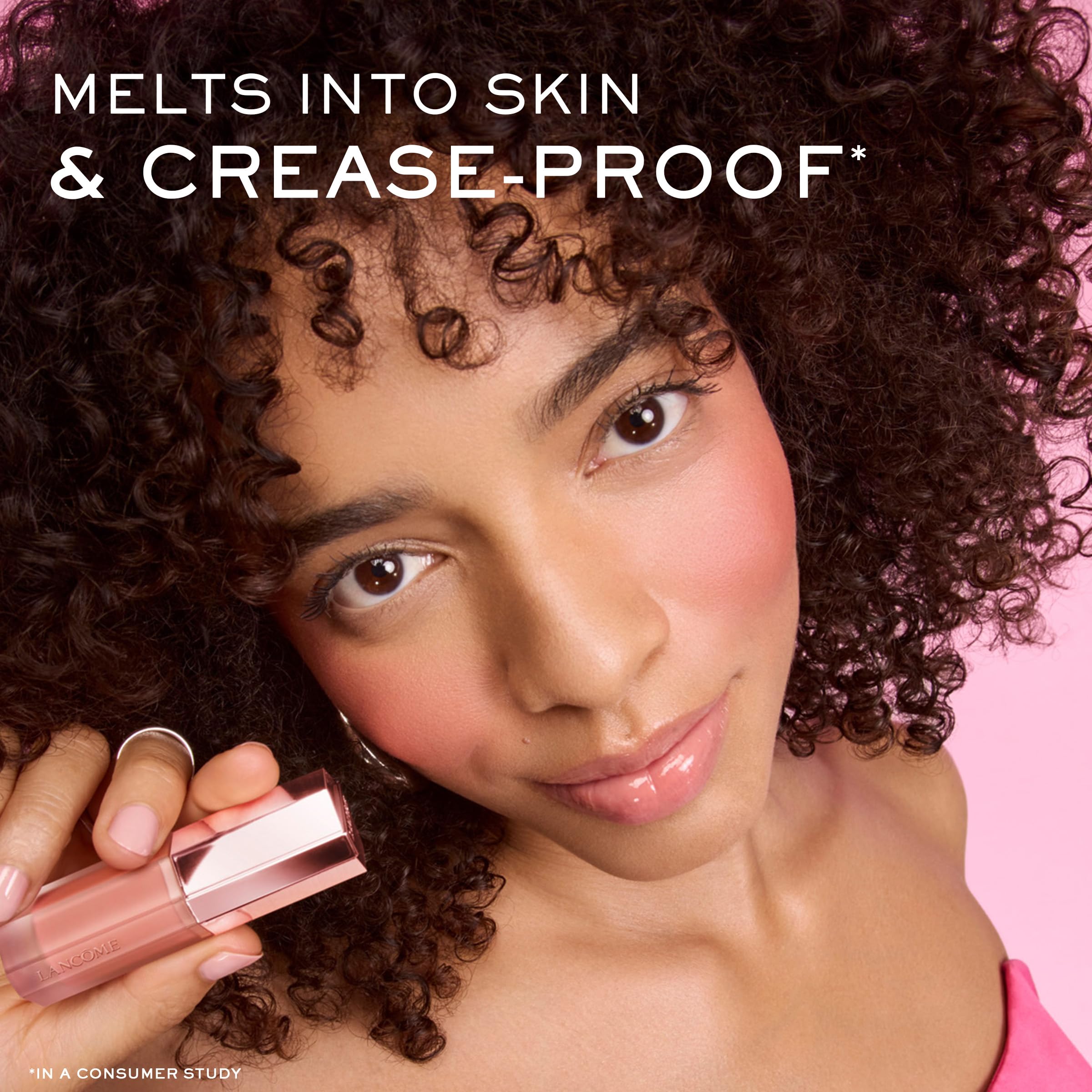 Lancome Skin Idole Juicy Liquid Blush dermatologically-friendly formula close-up.