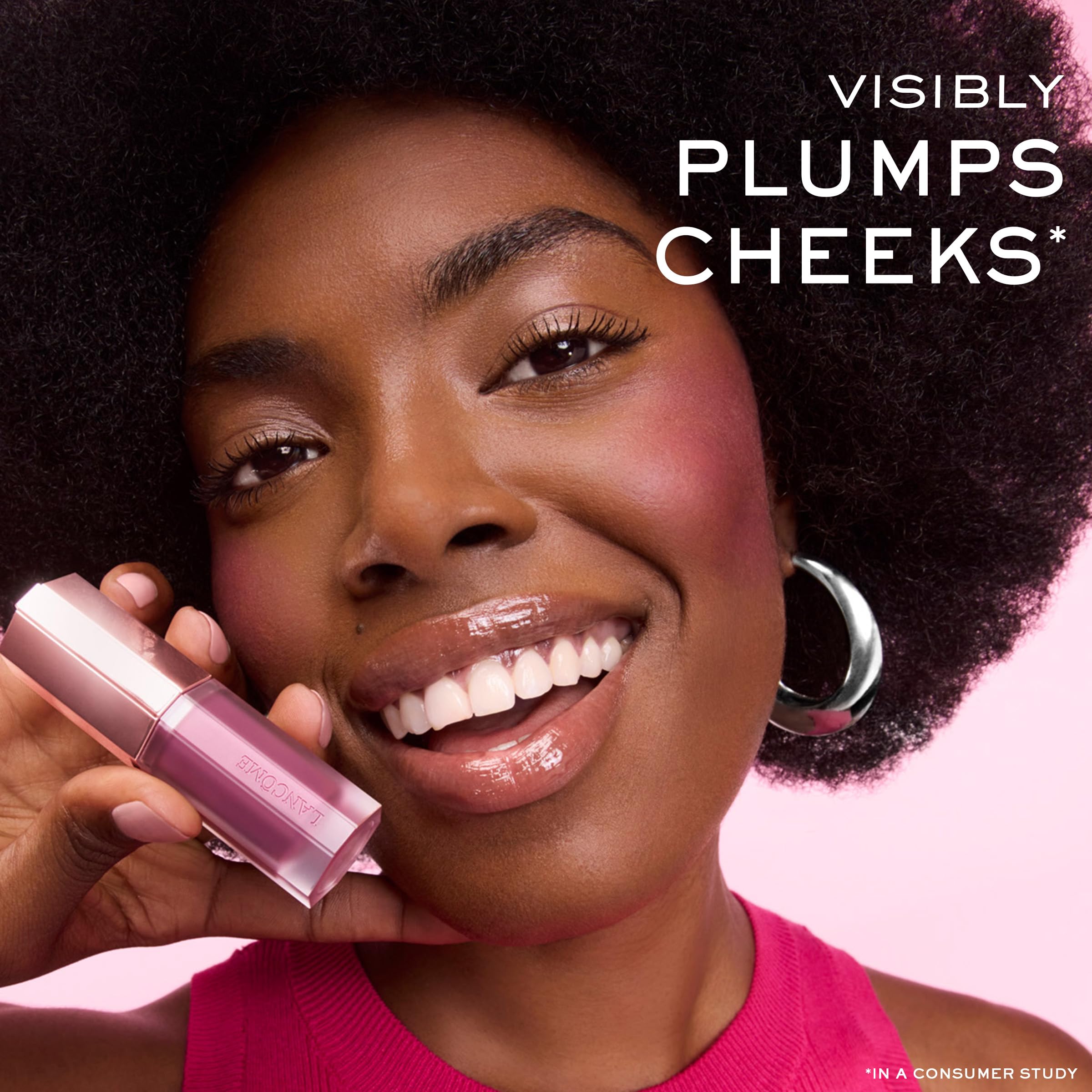 Lancome Juicy Liquid Blush blend on skin for breathable wear.