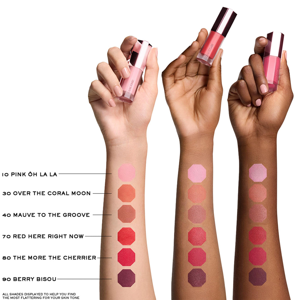 Lancome Juicy Liquid Blush soft-matte finish on the cheek.