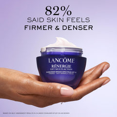 SPF 15 protection label on Lancôme cream indicating sun defense.