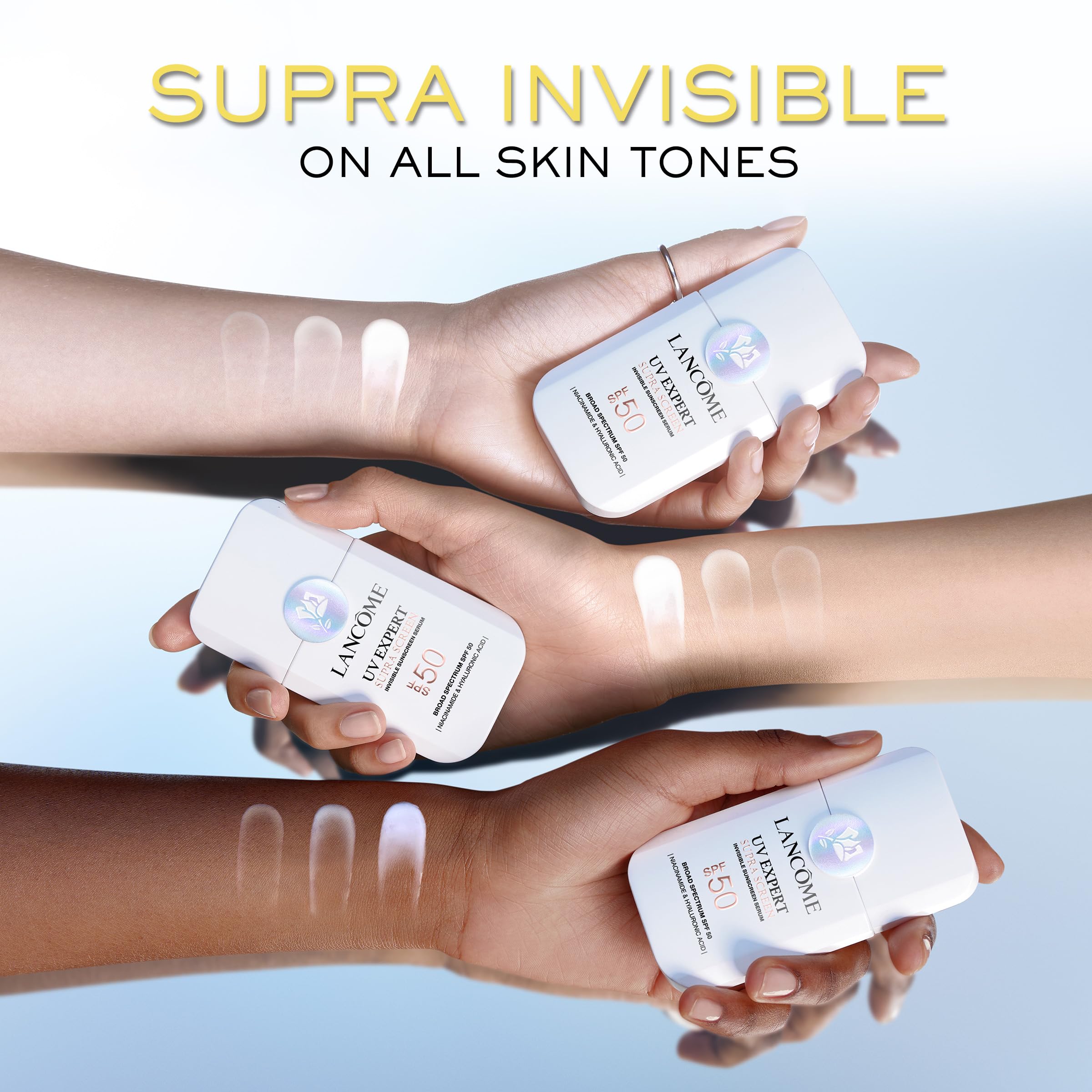 Lancôme Supra Screen hydrating feel as part of daily routine.