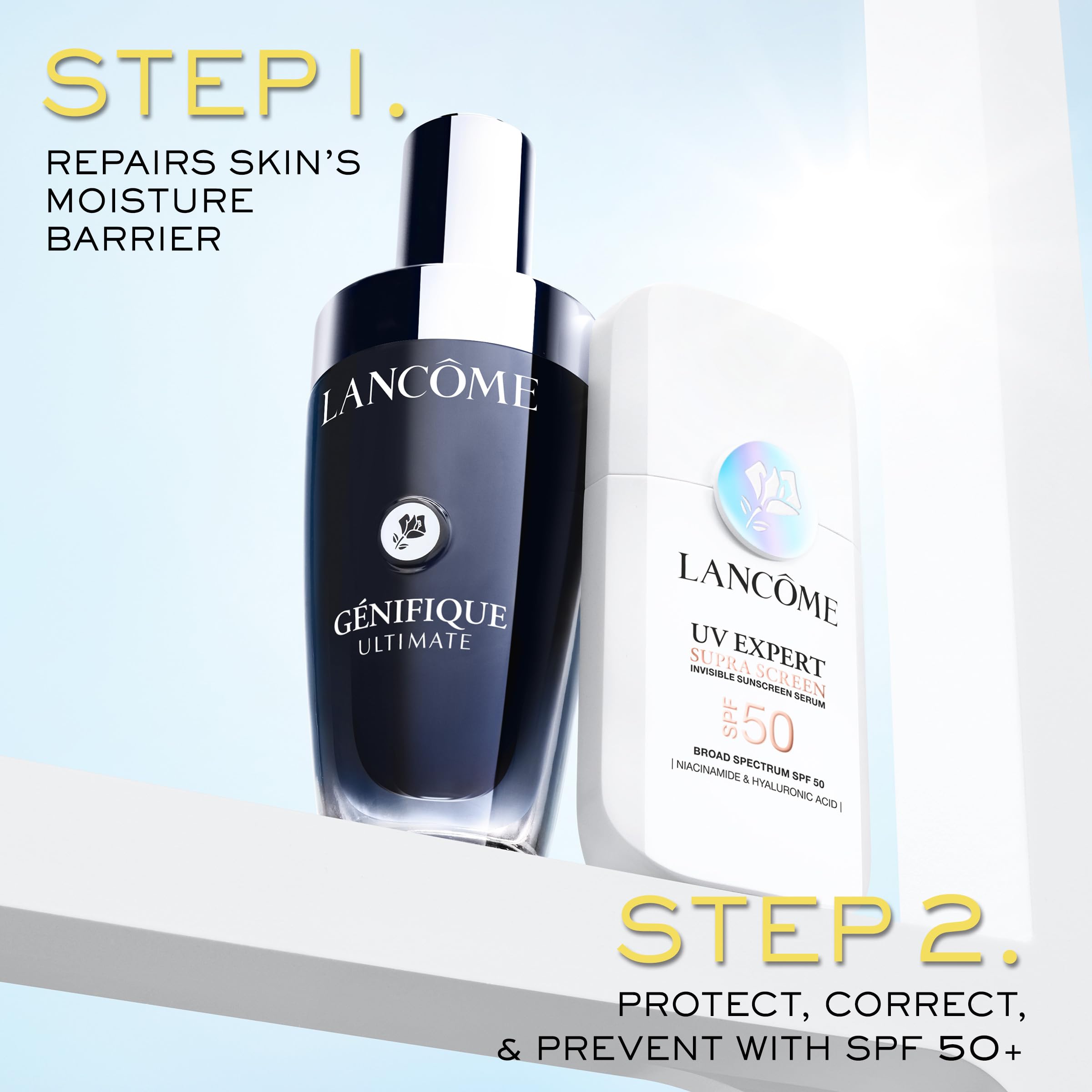 Lancôme Supra Screen delivers radiant finish with even tone.