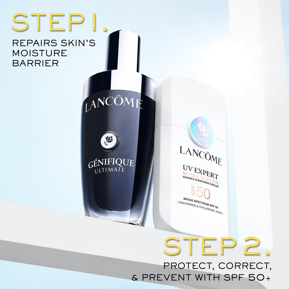 Lancôme Supra Screen delivers radiant finish with even tone.