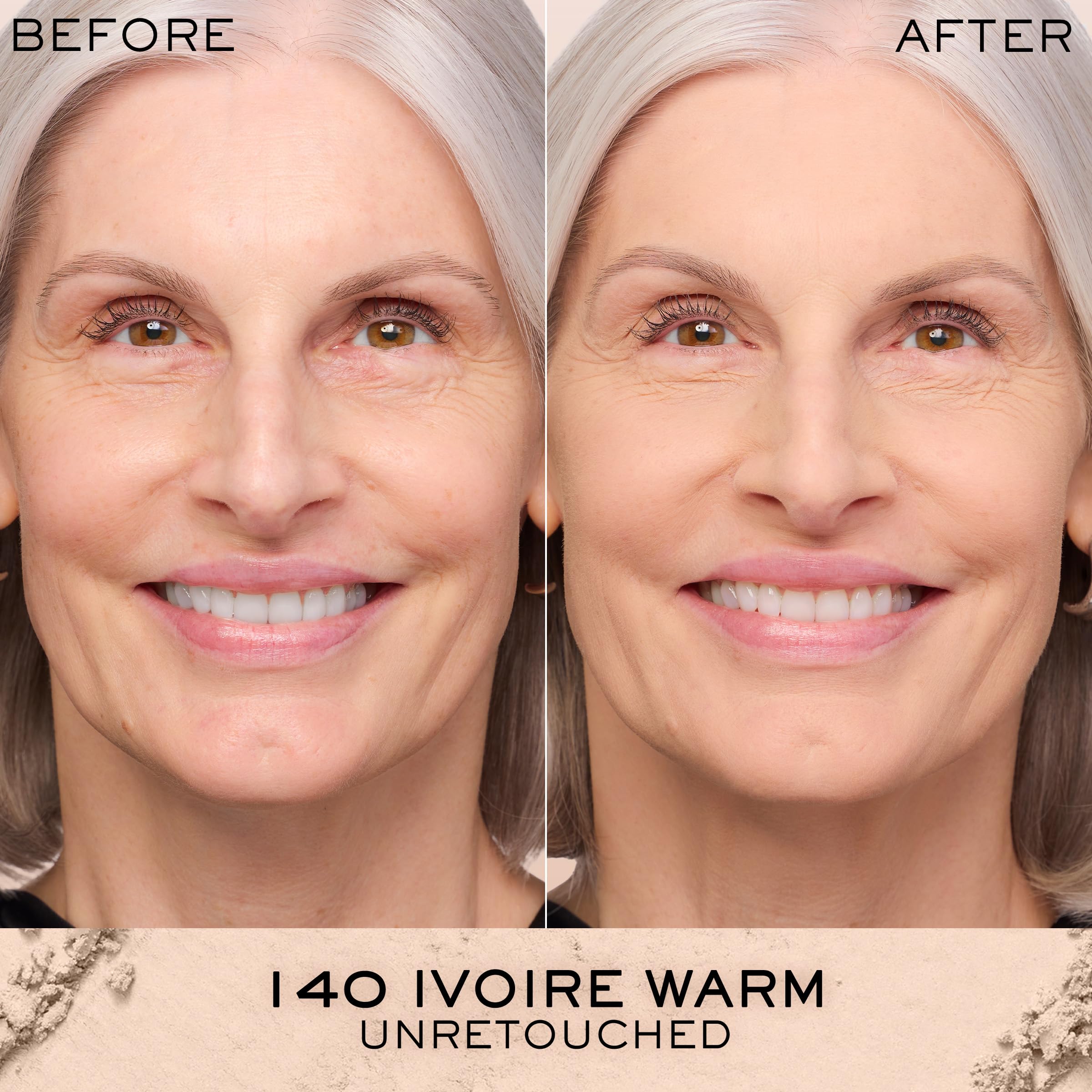 Lancôme Dual Finish supports wet application for fuller, seamless coverage.