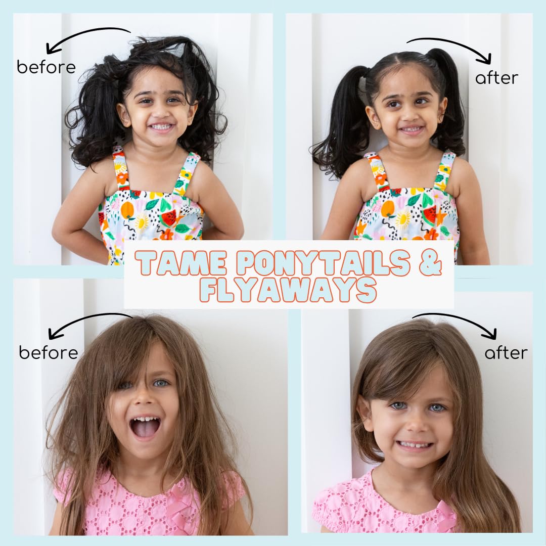 LANE & CO. Baby Hair Gel close-up reveals frizz and flyaway control in use