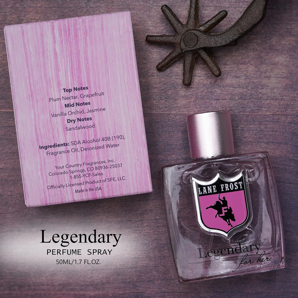 Lane Frost Legendary For Her amber sandalwood base adding depth