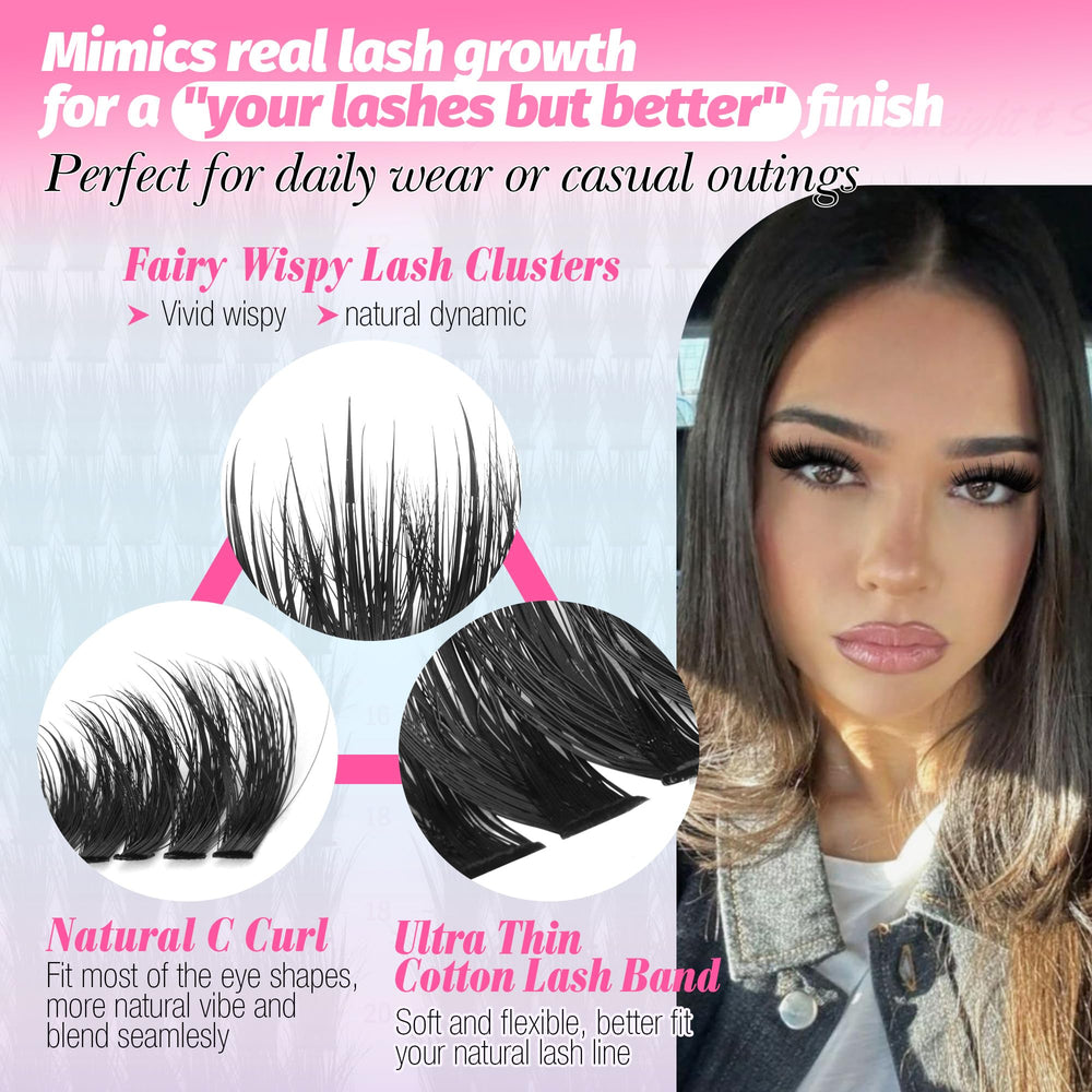 Close-up of Lanflower 3D fairy lash effect with natural depth.