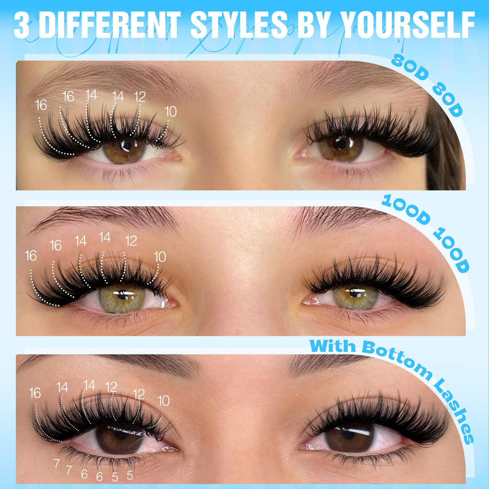 Lanflower fairy lash clusters close-up for natural flutter