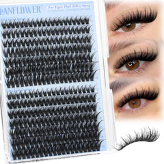 LANFLOWER Fairy lash clusters spikes for a feathery, natural enhancement.