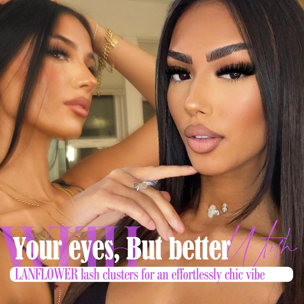 Lanflower 100D fullness offers bold, eye-catching lashes with defined spikes for party-ready looks.