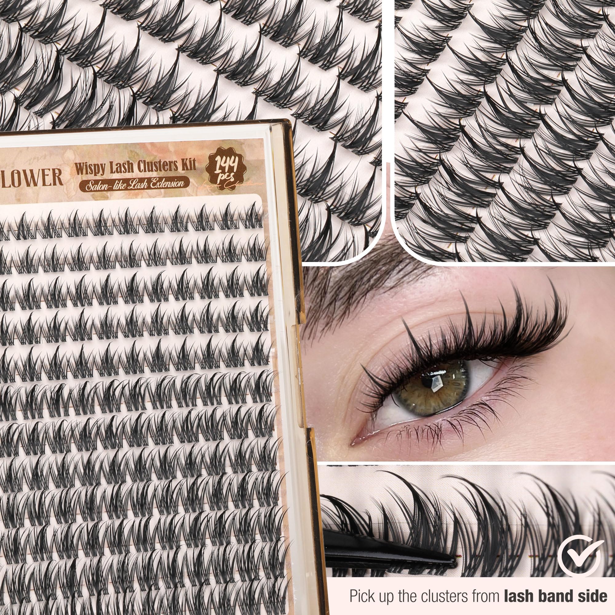 Lanflower lightweight synthetic lashes stay comfortable all day