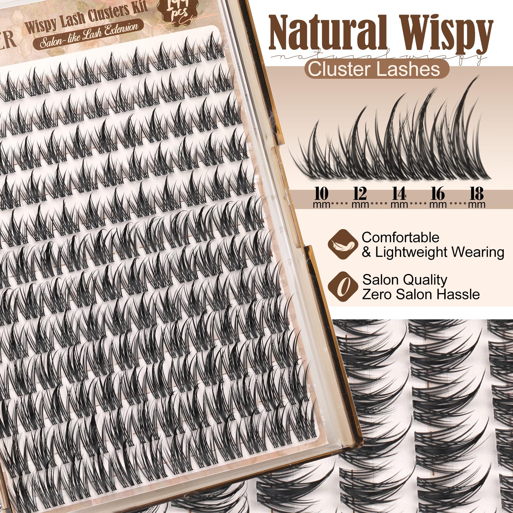 Lanflower natural-look lashes blend with real lashes for everyday wear