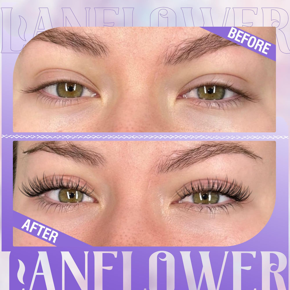 LANFLOWER precision lash tweezers for accurate lash placement.