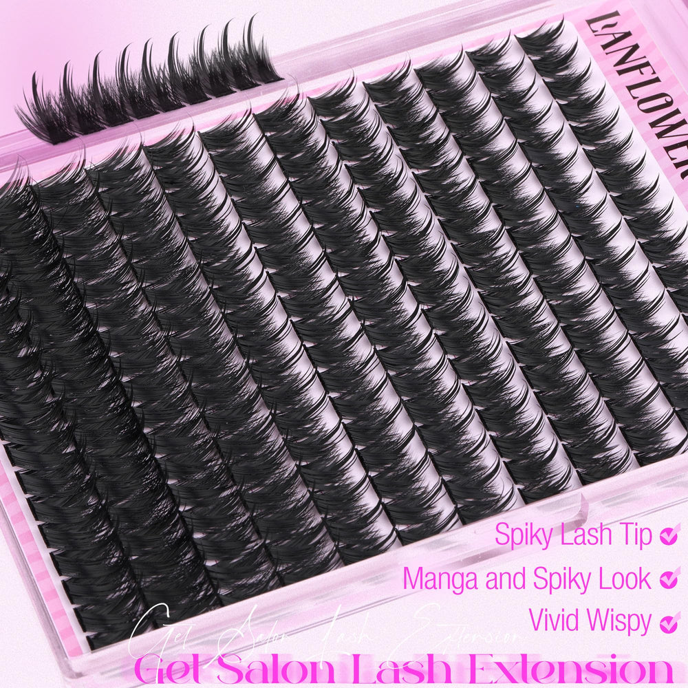 LANFLOWER featherweight lashes resist bending and hold the spire shape.