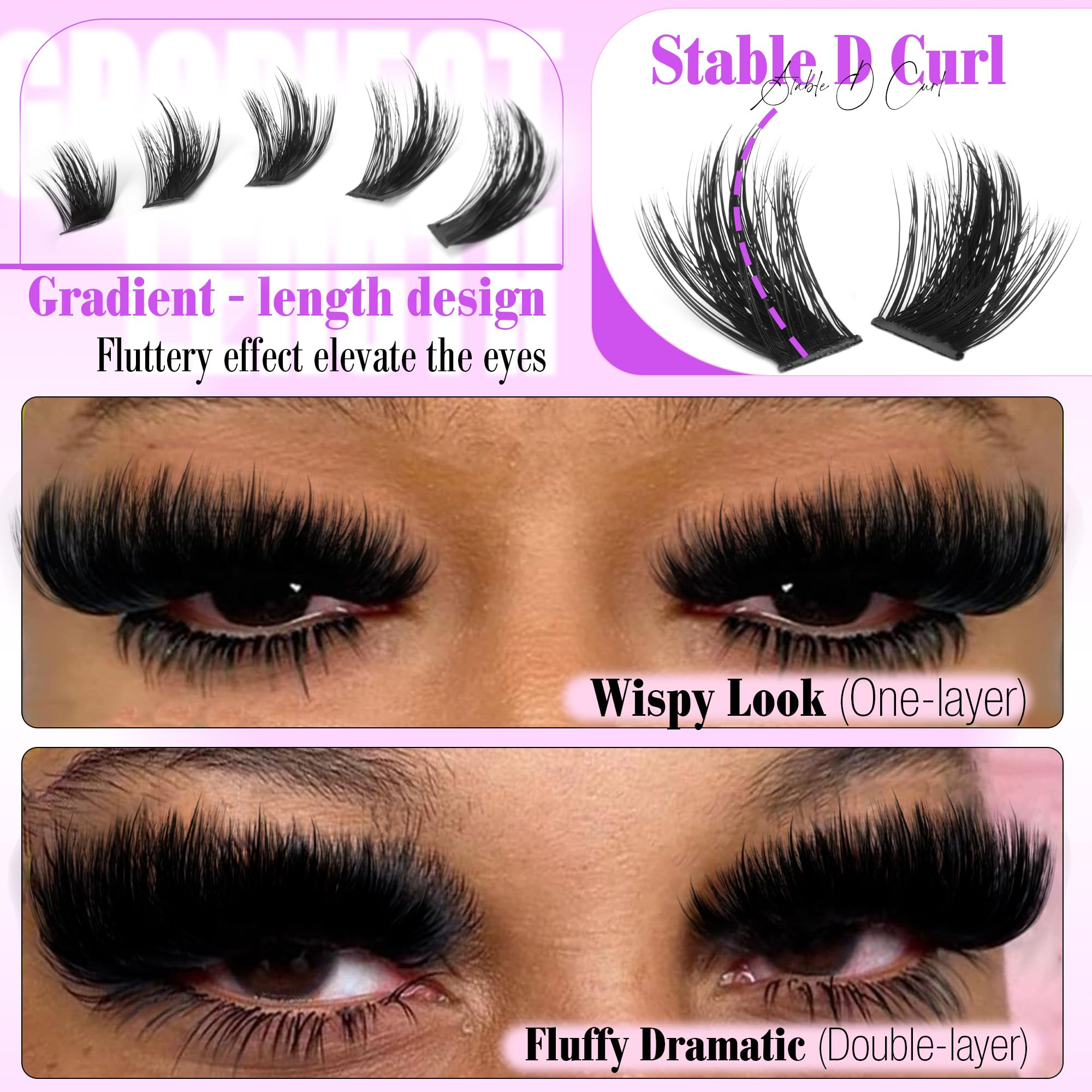 Lanflower reusable lash clusters stay fluffy when cleaned and stored properly.