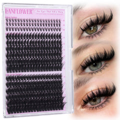 Lanflower Spiky Lash Clusters create bold manga eyes with dramatic volume