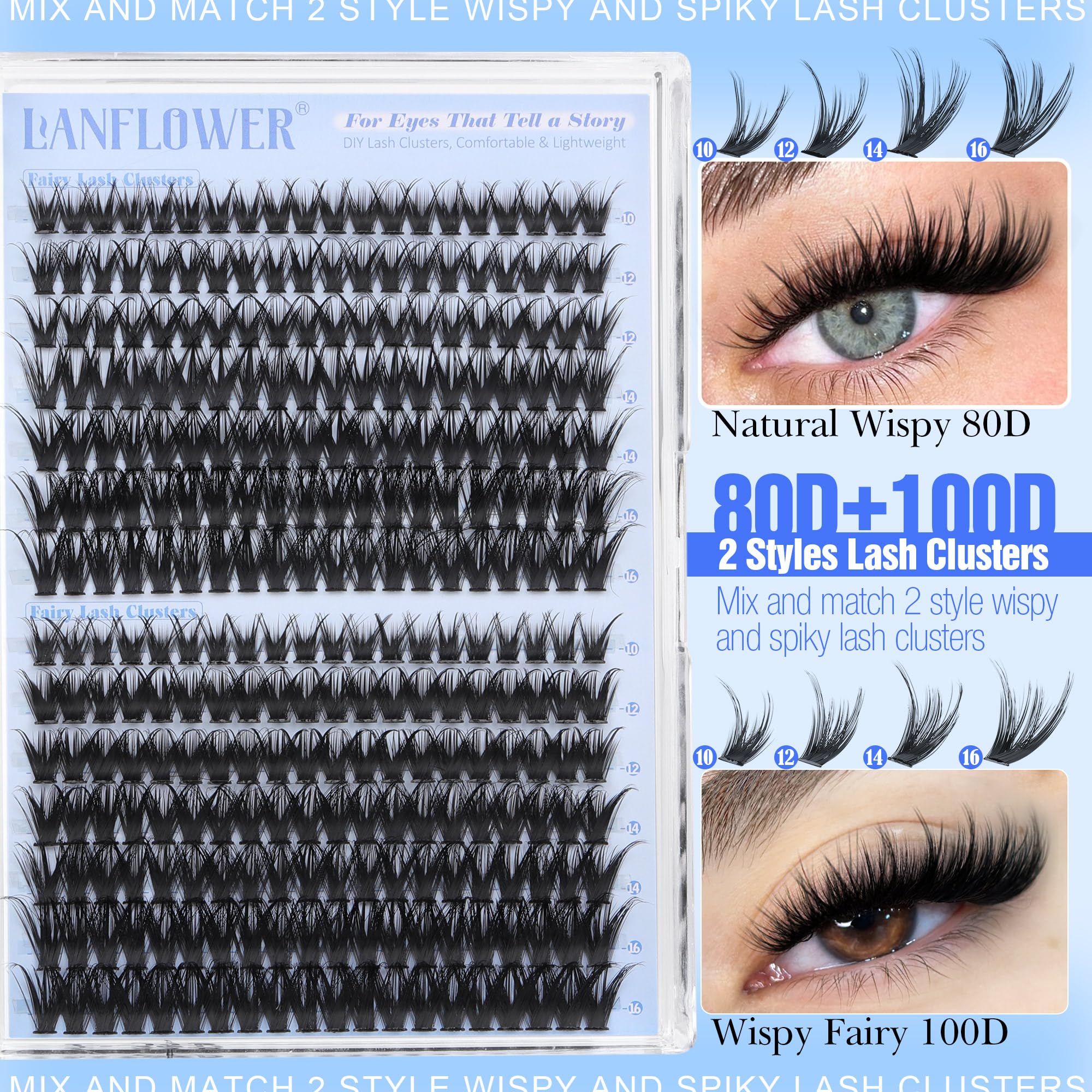 LANFLOWER spiky tips dimension add lifted, wide-awake look.