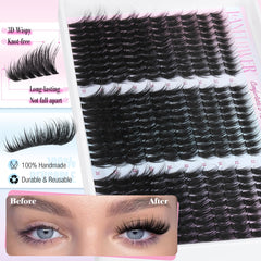Lanflower lash clusters with tweezers enable precise, easy application.