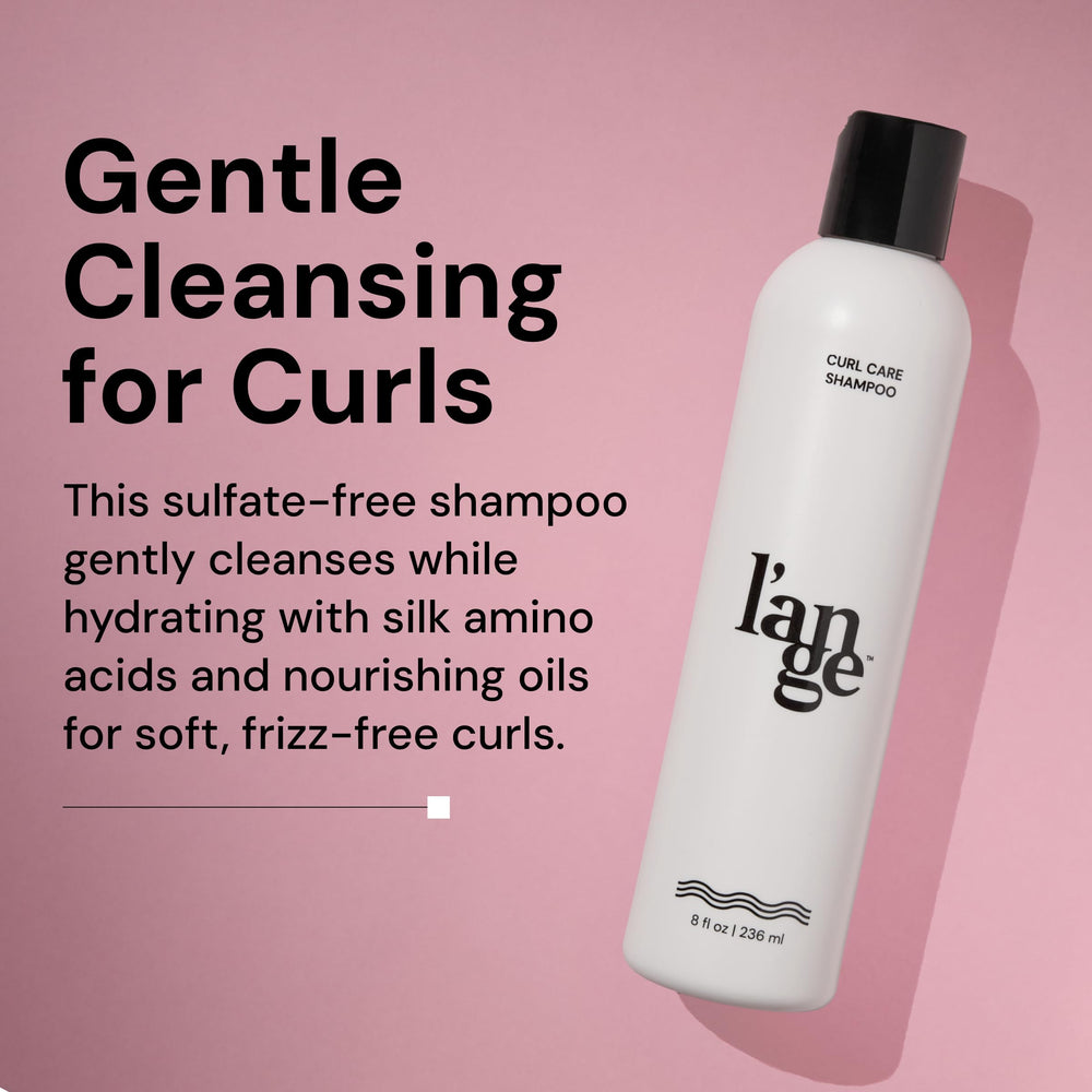 L'ANGE HAIR Curl Care Gentle Shampoo pump enables gentle cleansing for curls.