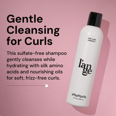 L'ANGE HAIR Curl Care Gentle Shampoo pump enables gentle cleansing for curls.