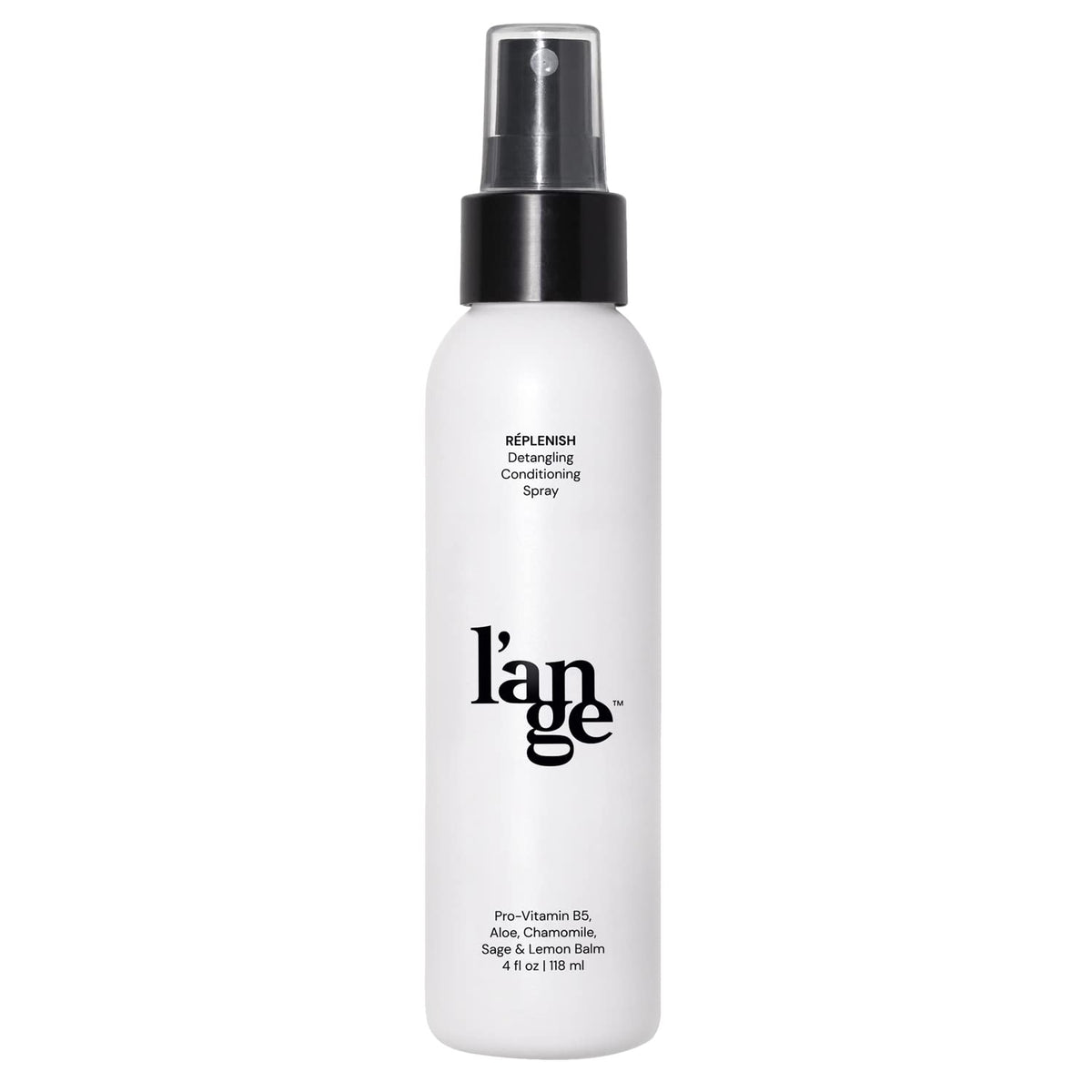 L'ANGE HAIR Replenish Leave-In Detangler bottle front view for easy detangling.