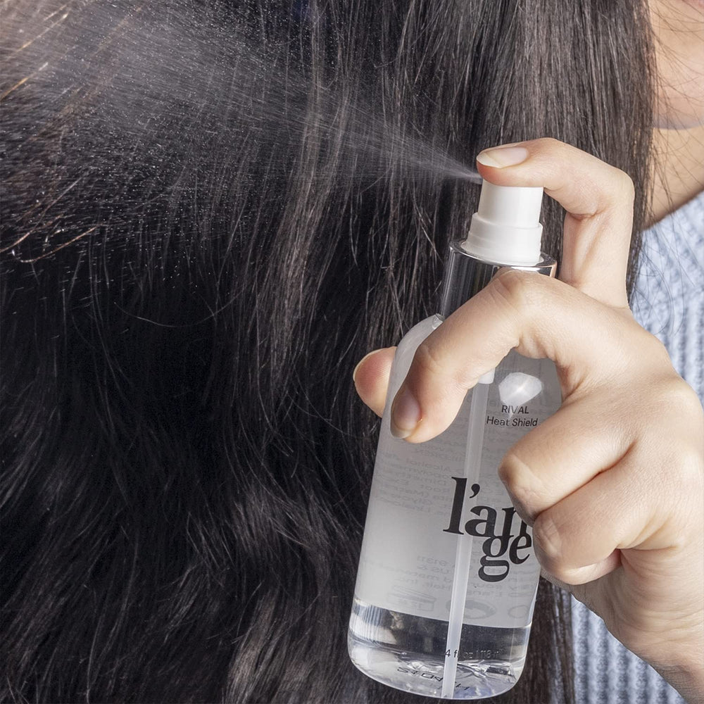 L'ANGE RIVAL Heat Shield keratin-boost imagery suggesting strengthened strands.