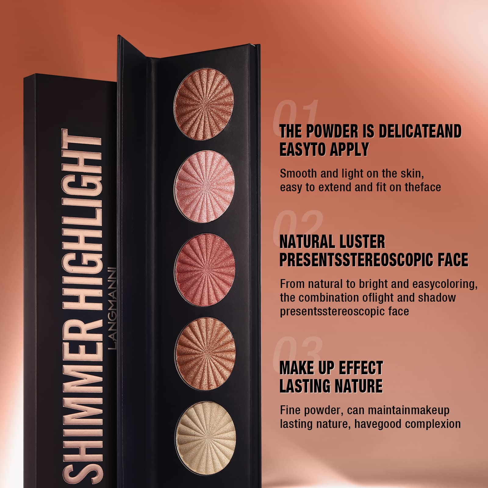LANGMANNI compact palette is lightweight and ideal for travel touch-ups.