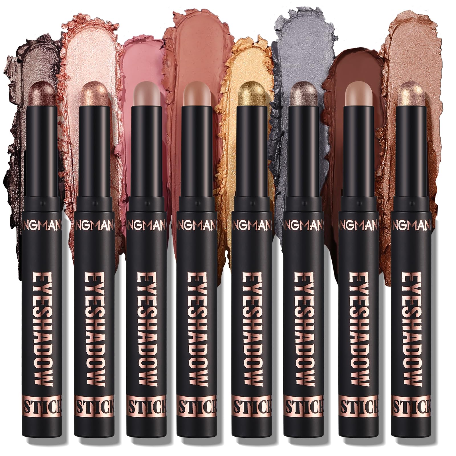 LANGMANNI eyeshadow stick 8-shade collection for versatile day-to-night looks.