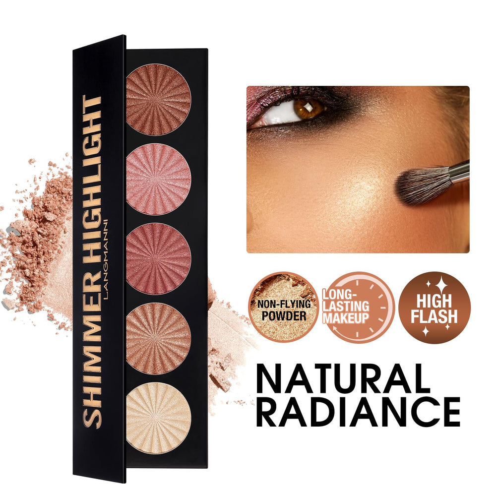 LANGMANNI face illuminator palette swirls to demonstrate seamless light diffusion.