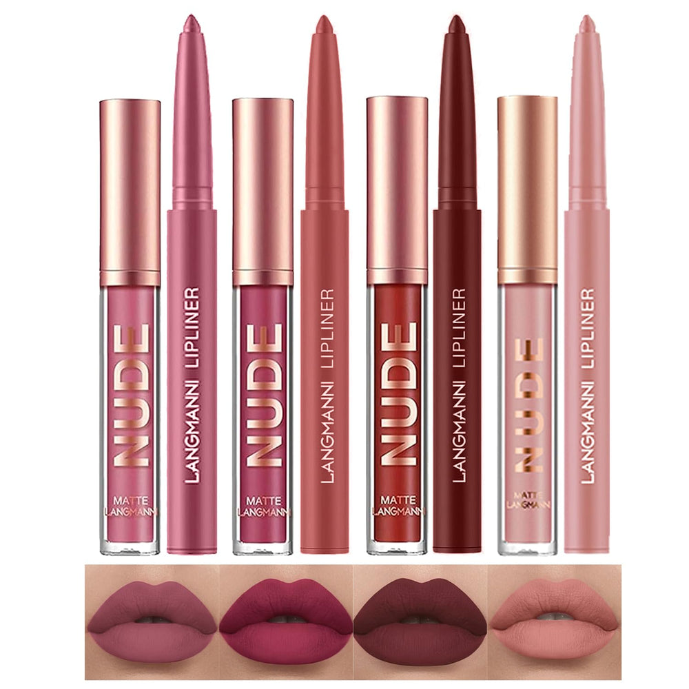 Langmanni gift box lipstick set with vibrant matte shades for gifting appeal.