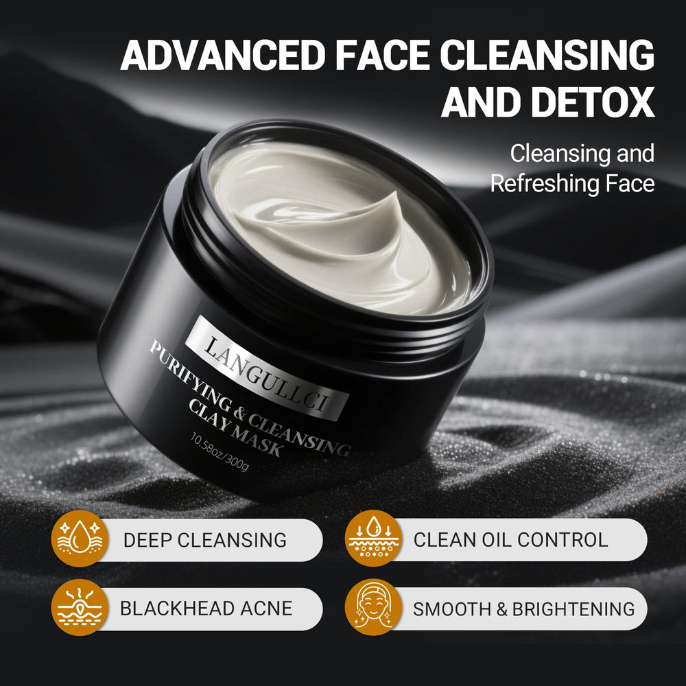 LANGULLCI clay mask spatula spread demonstrates even coverage on skin.