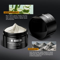LANGULLCI face mud mask matte finish after use for a refined look.