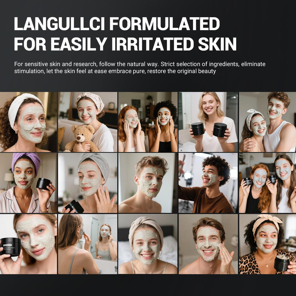 LANGULLCI kaolin mud mask daily-use benefits for balanced skin.