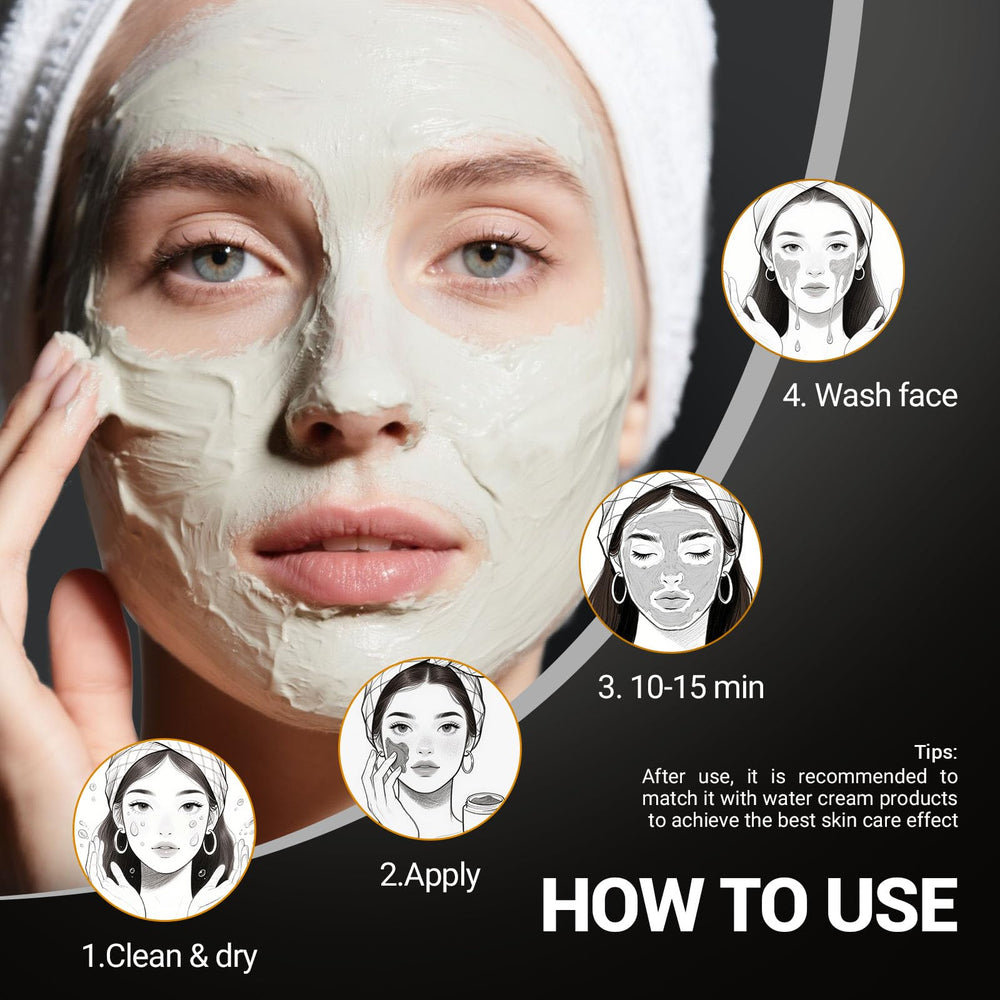 LANGULLCI pore-cleansing texture close-up after applying the mask.