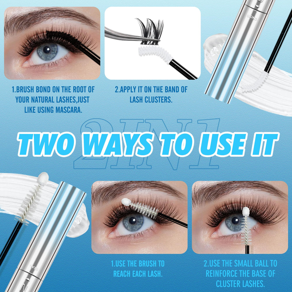 LANKIZ lash cluster glue packaging highlighting safety and latex free formula