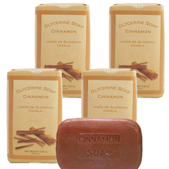 Lanman & Kemp cinnamon soap bar pack 4 for convenient daily cleansing and travel-ready use.