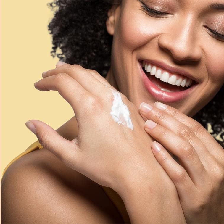 Lanocreme collagen-enhanced formula texture close-up suggesting skin resilience.