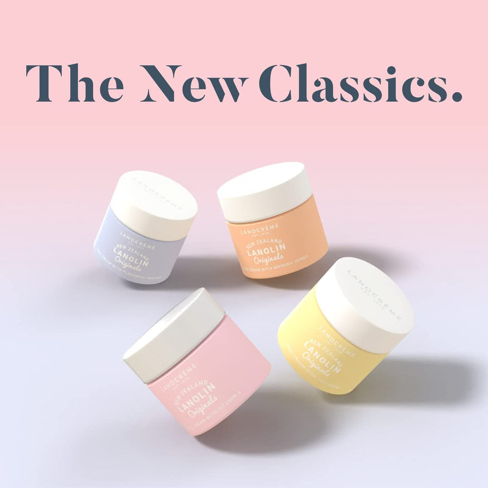 Routine shot of Lanocreme cream used as part of daily skincare