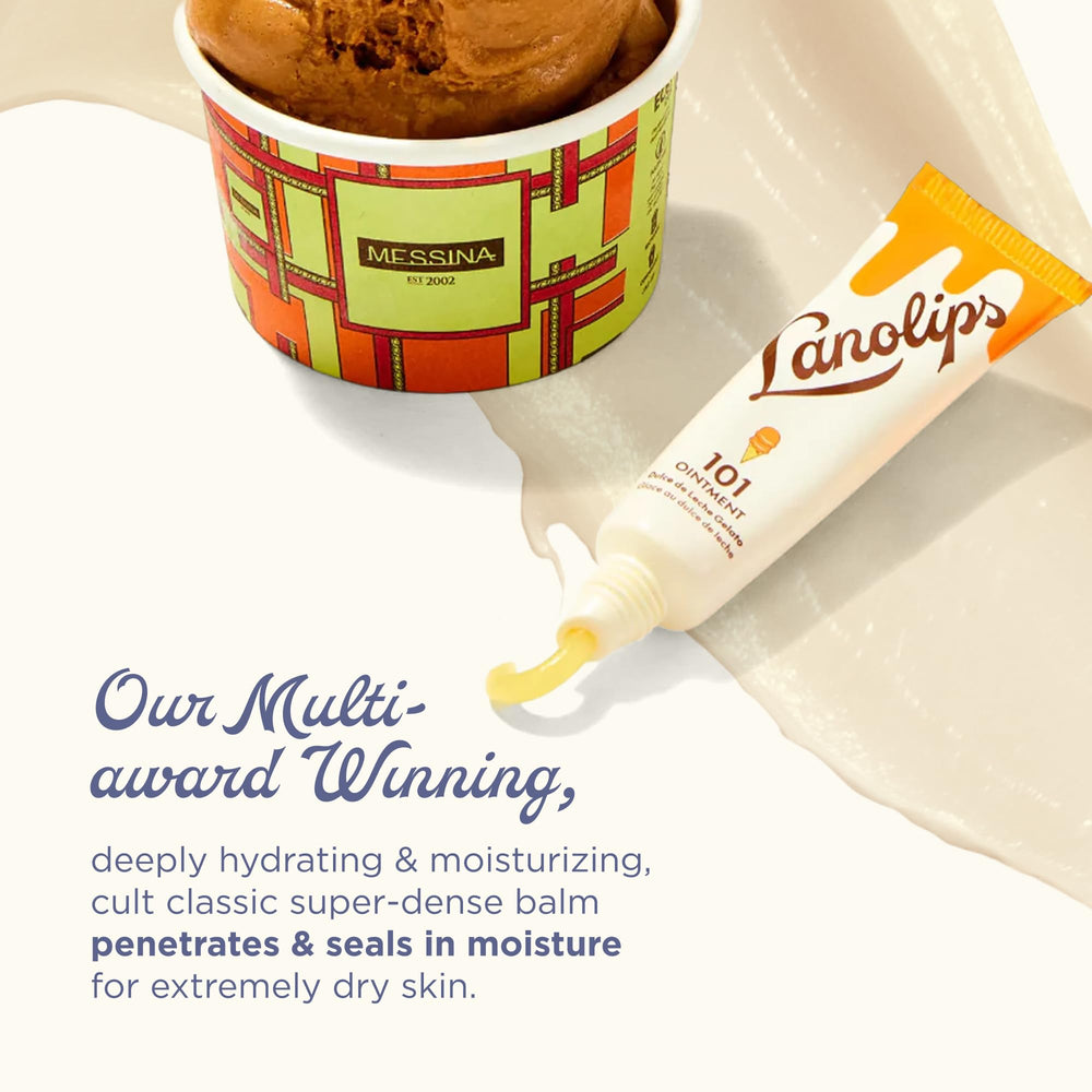 Ingredients close-up showing natural lanolin for deep moisture.