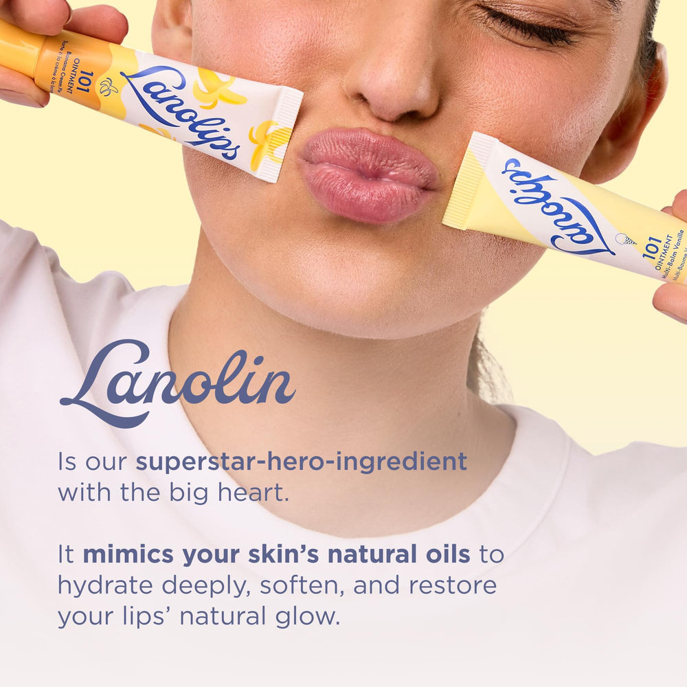 Lanolips 101 Ointment used on cuticles to soften dry skin.