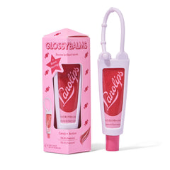Lanolips Glossybalm Candy Bauble packaging showcases festive, gift-ready lip care