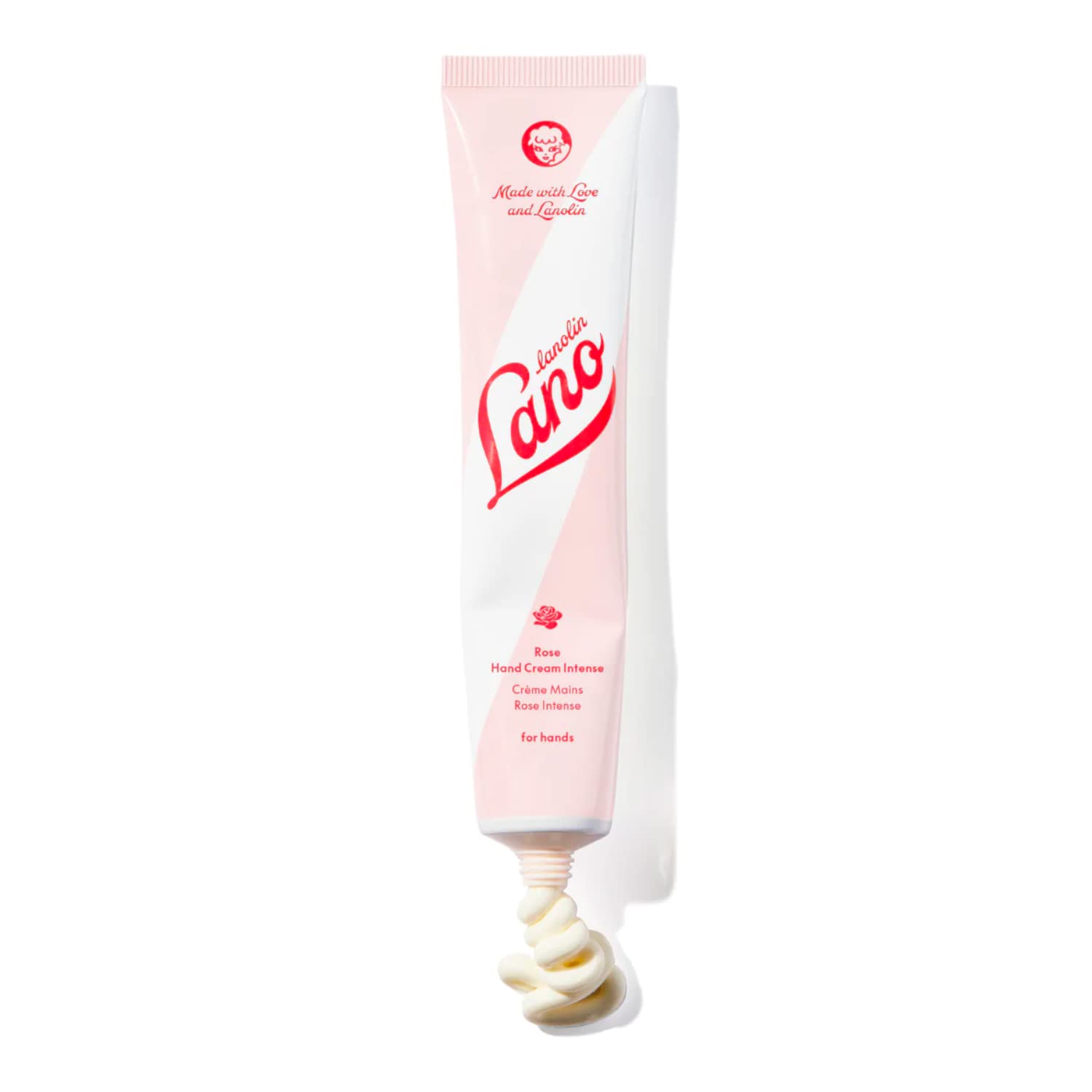 Lanolips lanolin lotion with rose oil hydrates dry skin without tackiness.